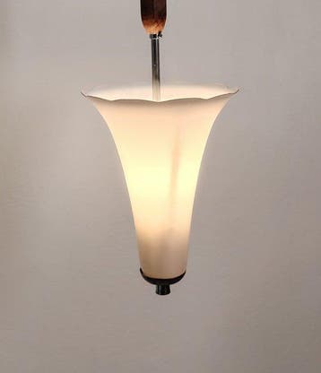 Plafondlamp - Opaline glas - vintage hanglamp, Antiek en Kunst