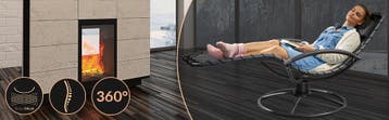 Relax Lounger Eve Antraciet met schommelfunctie, Verzenden, Nieuw