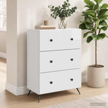 vidaXL Ladenkast 66 x 34,5 x 90 cm Bewerkt hout Hoogglans, Huis en Inrichting, Kasten | Overige, Verzenden, Nieuw