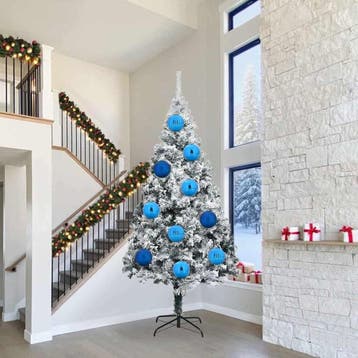 vidaXL Kerstbal Set XXL 3 st Blauw Ø 25 cm Kunststof, Verzenden, Nieuw