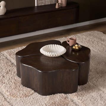 Salontafel Elara Mangohout Bruin 115 cm | Starfurn, Huis en Inrichting, Tafels | Salontafels, Ophalen of Verzenden, Nieuw