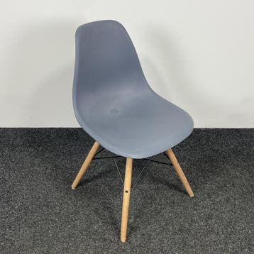 Kantinestoel Grijs - Houten Onderstel, Ophalen of Verzenden, Gebruikt