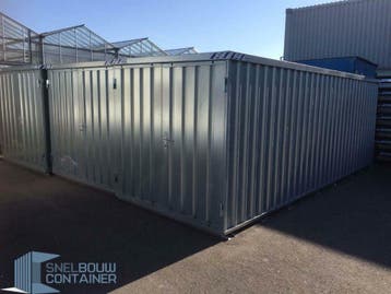 6 x 2 Zeecontainer opslagruimte dubbele deur aan de kopzijd