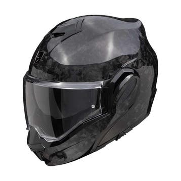 Scorpion EXO-TECH EVO Carbon Onyx Zwart Systeemhelm, Motoren, Kleding | Motorhelmen, Systeemhelm, XXL, Nieuw met kaartje, Overige merken