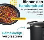 2dekans | MOA Slowcooker Digitaal - 6,5 liter - Zwart - BPA, Ophalen of Verzenden