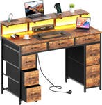 Bureau - Computertafel - Computerbureau - 120x50 cm - Bruin, Verzenden, Zo goed als nieuw