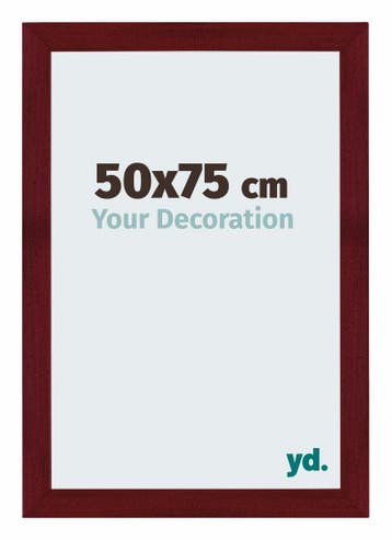 Fotolijst 50x75 cm - Wijnrood Geveegd - MDF - Mura, Verzenden, Nieuw