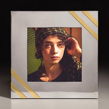 Cornice design space age Paloma anni 70 laminata oro 24k