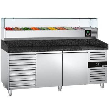 GGM Gastro | Pizza koelwerkbank PREMIUM - 2000x800mm - 2 |, Verzenden, Nieuw in verpakking