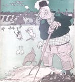 Colijn als boer aan de oostgrens op spotprent (lijst optie), Verzenden