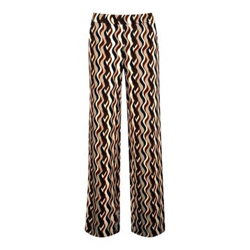 MAC • Chiara pantalon golf motief • 38, Maat 38/40 (M), Bruin, Verzenden, MAC