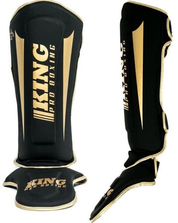 King Pro Boxing Scheenbeschermers KPB/SG REVO 6 Zwart Goud, Ophalen of Verzenden, Nieuw