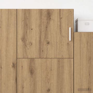 vidaXL Wandkast Artisanaal eiken 45 x 42,5 x 40 cm Bewerkt, Minder dan 50 cm, Verzenden, Nieuw, Minder dan 100 cm