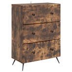 vidaXL Ladenkast Gerookt eiken 66 x 34,5 x 90 cm Bewerkt, Verzenden, Nieuw