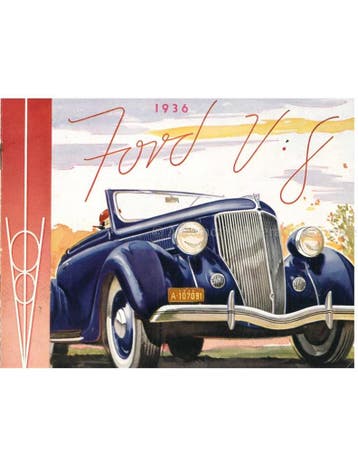 1936 FORD V8 BROCHURE FRANS, Nieuw, Author