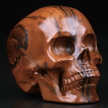 103g Tiger Iron Eye Skull · hematiet-oker zoals Otjize ·