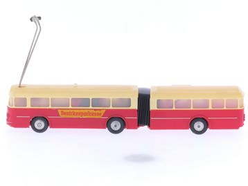 Schaal H0 Eheim 6104 (Brawa) gelede bus crème-rood #5886, Ophalen of Verzenden, Gebruikt