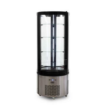 HCB Ronde gebaksvitrine - 400 liter - zwart - 230V, Verzenden, Nieuw in verpakking, Koelen en Vriezen