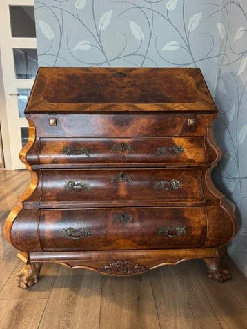 Secretaire - Notenhout - Biedermeier secretaire