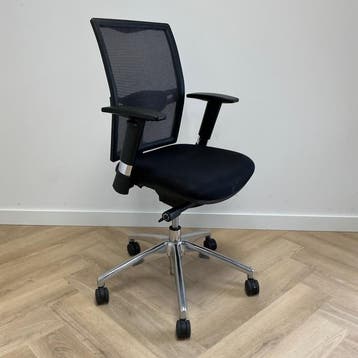 ergonomische bureaustoel met gaasrug en lendesteun, zwart -, Ophalen of Verzenden, Ergonomisch, Nieuw, Bureaustoel