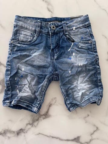 Jongens jeans short | korte broek Blauw, Verzenden, Nieuw, Overige maten