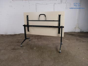 Z.G.A.N. Klaptafel – Ahorn Blad, Zwart Frame, Verrijdbaar, 1, Verzenden, Gebruikt