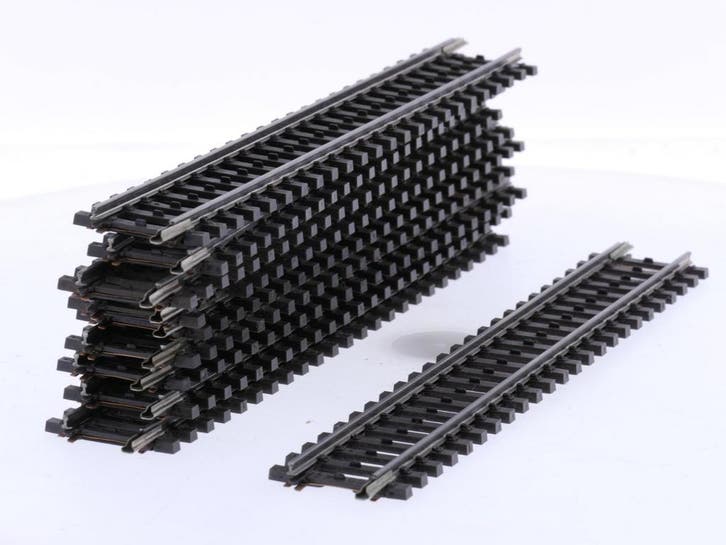 Schaal H0 Märklin 2200 K-rail rechte rails 180 mm 10 st...., Hobby en Vrije tijd, Modeltreinen | H0, Wisselstroom, Analoog, Gebruikt