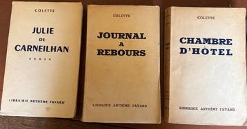 Signé ; Colette [3 envois autographes signés] - Journal à