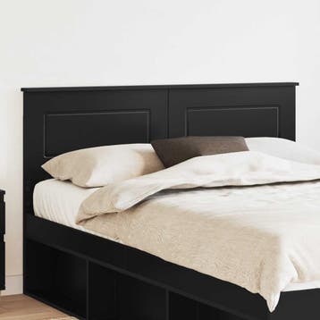 vidaXL Hoofdbord Zwart Eiken Bewerkt hout, Huis en Inrichting, Slaapkamer | Bedden, Verzenden, Nieuw, Zwart, Hout