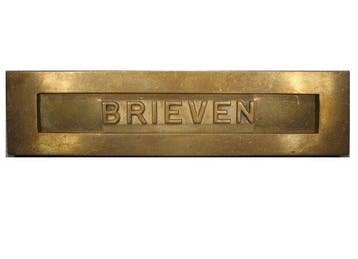 Antieke brievenbusklep, verticale briefplaat deurbrievenbus, Tuin en Terras, Brievenbussen, Nieuw