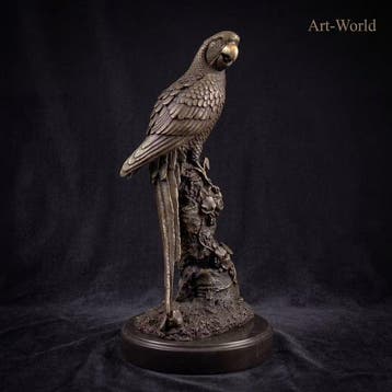 Beeld, Exclusief sculptuur van een Ara 45 cm / 5.8 kg - 45, Antiek en Kunst