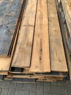 Barnwood planken 2 zijden uitstraling zwart en naturel hout, Gebruikt, 25 tot 50 mm, Grenen, Ophalen of Verzenden