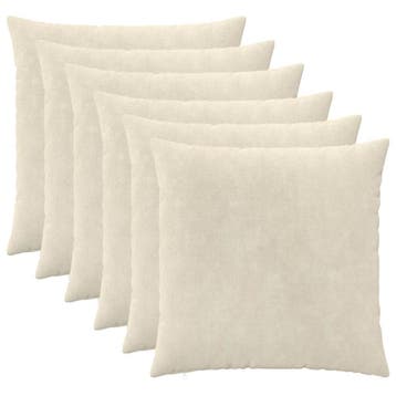 vidaXL Kussensloop 6 pcs HEERLEN Crèmekleurig 80 x 80 cm, Verzenden, Nieuw