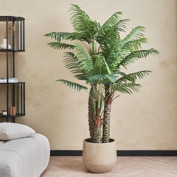 Kunstplant palm - 180 cm | Ø 100 cm | groen | 3 stammen, Verzenden, Nieuw