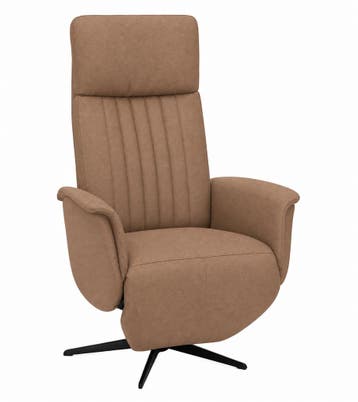 Relaxfauteuil Leerdam  - relaxfauteuils - Bruin, Nieuw, Bruin, Stof