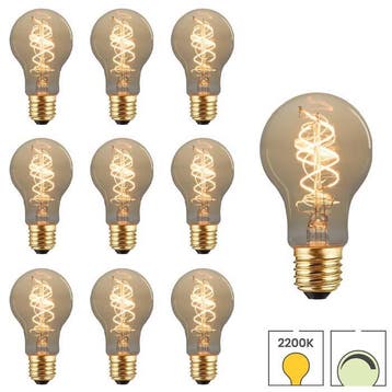 Set van 10 LED lampen E27 | 7.5 watt dimbaar | 2200K extra, Verzenden, Nieuw, E27 (groot), Overige typen