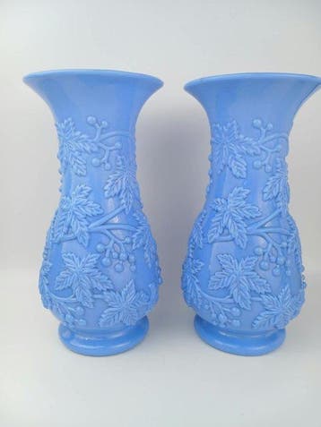 Portieux Vallerysthal - Vaas (2) - Opaline glas, Antiek en Kunst