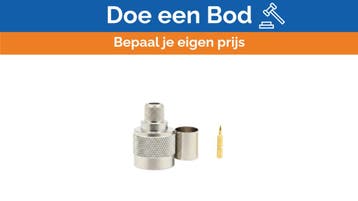 Bieden: Amphenol N-Male RF Connector Clamp Type, Ophalen of Verzenden, Nieuw, Communicatie