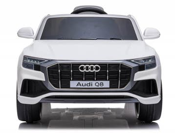 Kinderauto, AUDI Q8 Quattro S-line wit, leder, RC, eva, ETC, Ophalen of Verzenden, Nieuw