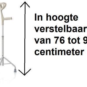 Moretti driepoot wandelstok met onderarmkruk ondersteuning, Verzenden, Nieuw