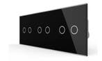 Livolo slimme lichtschakelaar | 2+2+2 | Zwart |, Ophalen of Verzenden, Nieuw, Schakelaar
