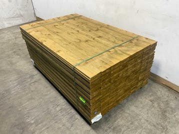 Veiling - 125x Midden-Europees vuren plank fijnbezaagd 179,5, Doe-het-zelf en Verbouw, Hout en Planken, Nieuw