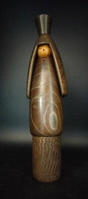 Shozan shido - Figuur - Prachtig vervaardigde Grote houten
