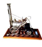 Stoommachine - Messing, Hout - 1970-1980 - ROCKET Messing, Antiek en Kunst