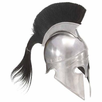 vidaXL Soldatenhelm Grieks replica LARP staal zilverkleurig, Verzamelen, Verzenden, Nieuw