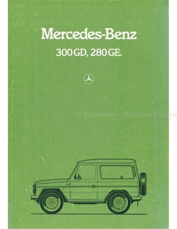 1982 MERCEDES BENZ G KLASSE BROCHURE ENGELS, Nieuw, Author