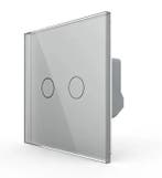 Livolo Touch Rolluikschakelaar | 2-Voudig | Smart | Grijs |, Doe-het-zelf en Verbouw, Ophalen of Verzenden, Nieuw, Schakelaar