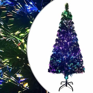 vidaXL Kunstkerstboom met standaard 240 cm glasvezel groen, Verzenden, Nieuw