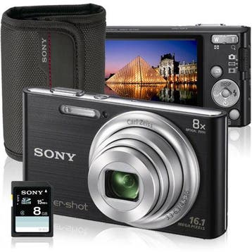 Sony DSC-W730 Digitale Compact Camera + Case - Zwart (Nieuw), Verzenden, Nieuw