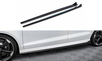 Zijskirts Diffusers Audi RS3 8V FL Sedan Glanzend Zwart V.3, Ophalen of Verzenden, Nieuw